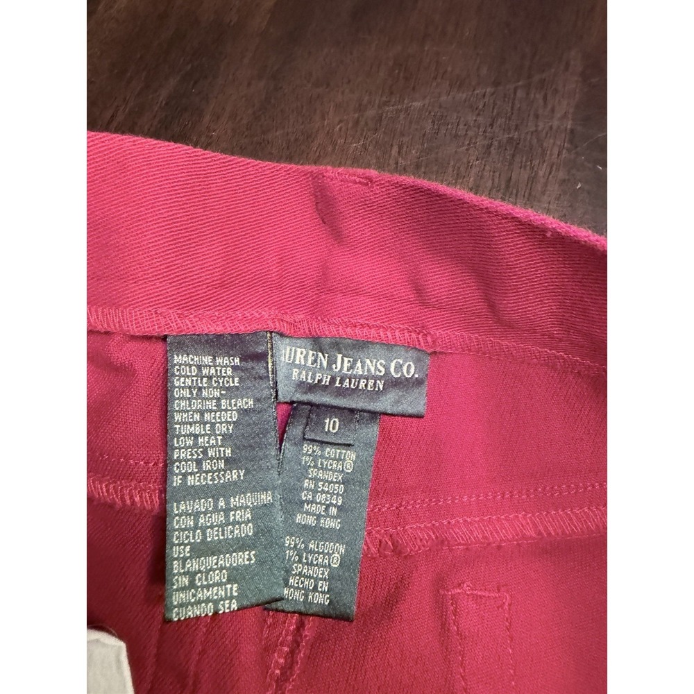 Lauren Ralph Lauren Red Jeans cotton stretch size 10 - Picture 3 of 5